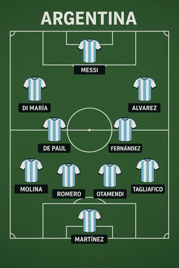Argentina football team formation