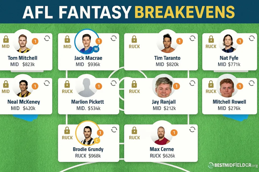 AFL Fantasy Breakevens