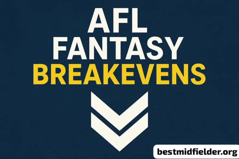 AFL fantasy breakevens